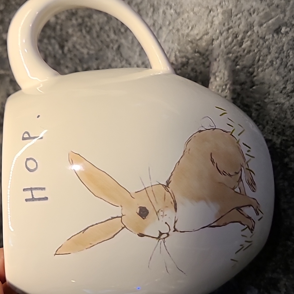 Rae Dunn Hop Bunny mugs, bundle of 2 - Picture 7 of 8